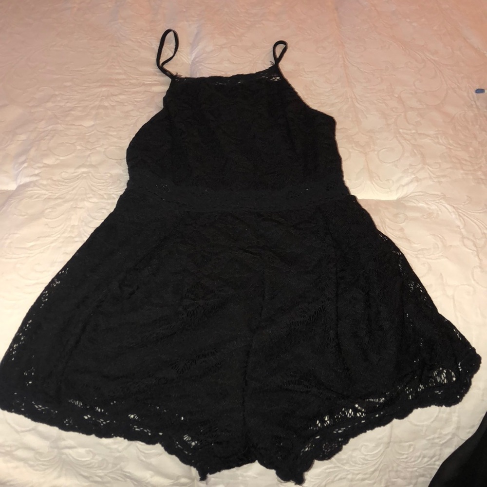 Lace black romper from urban outfitters